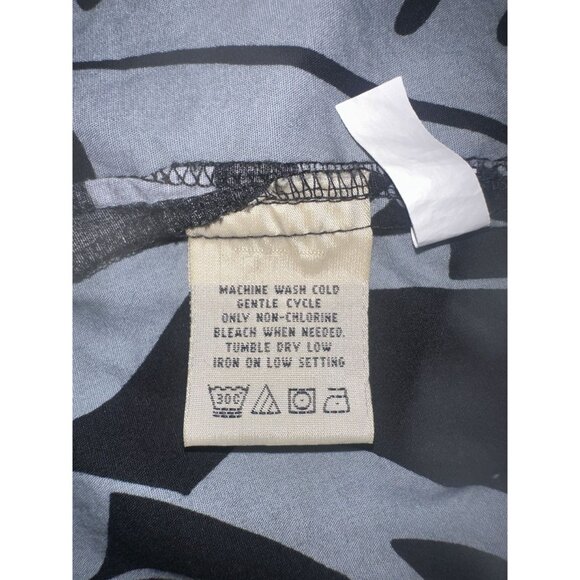 Cooke Street Shirt Mens L Black Gray Hawaiian Aloha Short Sleeve Camp Floral - Picture 4 of 5